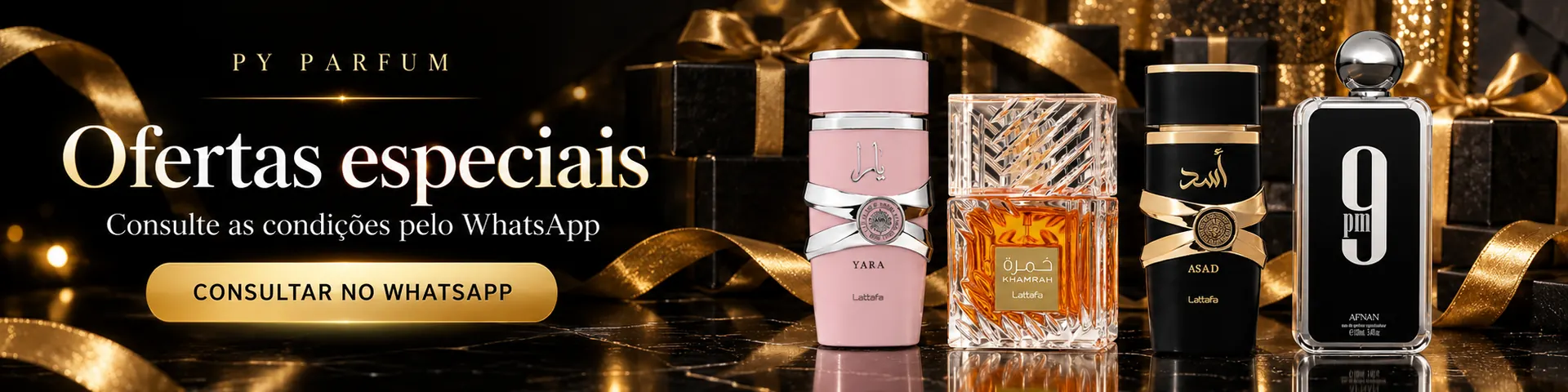 Ofertas especiais: Yara, Khamrah, Asad e 9PM — perfumes mais em conta