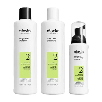 Set Nioxin 2 (3PCS) Shampoo+acondicionador+tratamiento 300ML
