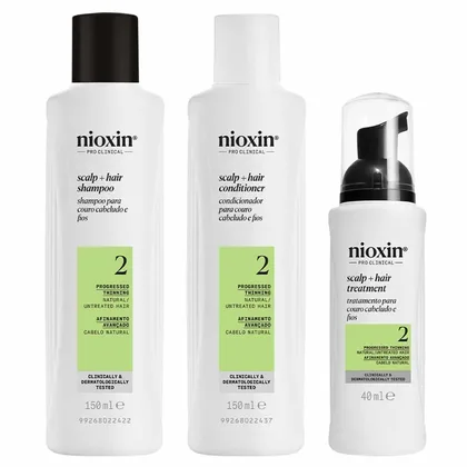Kit Nioxin 2 (3PCS) Shampoo+acondicionador+tratamiento 150ML