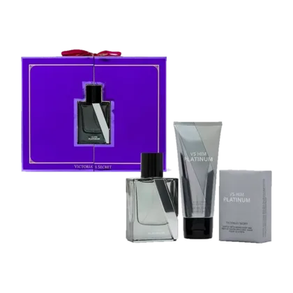 Victoria's Secret Kit VS Him Platinum 3 Unidades - 100mL/50mL/142g