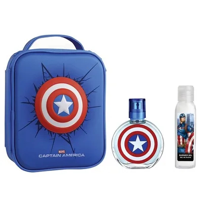 Perfume Kit Marvel Captain America EDT Masculino - 100mL